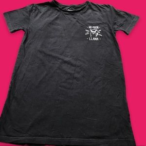 Black graphic tshirt “no prob lllama”. Size S